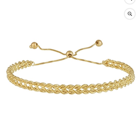Kissing Hearts Bolo Bracelet in 14K Gold